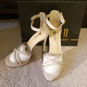 NEW Strappy Nude Heels